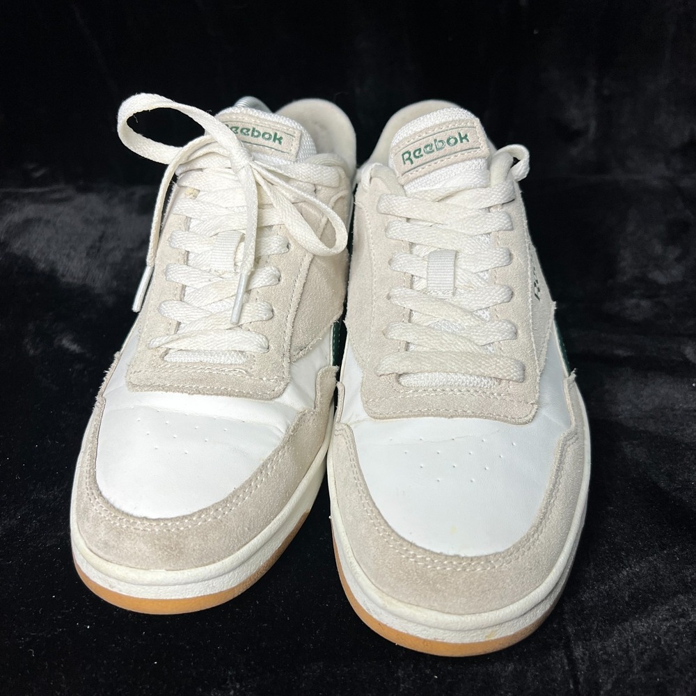 Reebok Galaxy 7 Men 8.5 Shoes White Beige Suede Leather Lace Up Athletic Sneaker - Picture 3 of 7